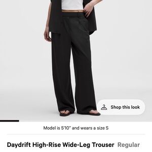 lululemon athletica Black Wide-Leg Pants